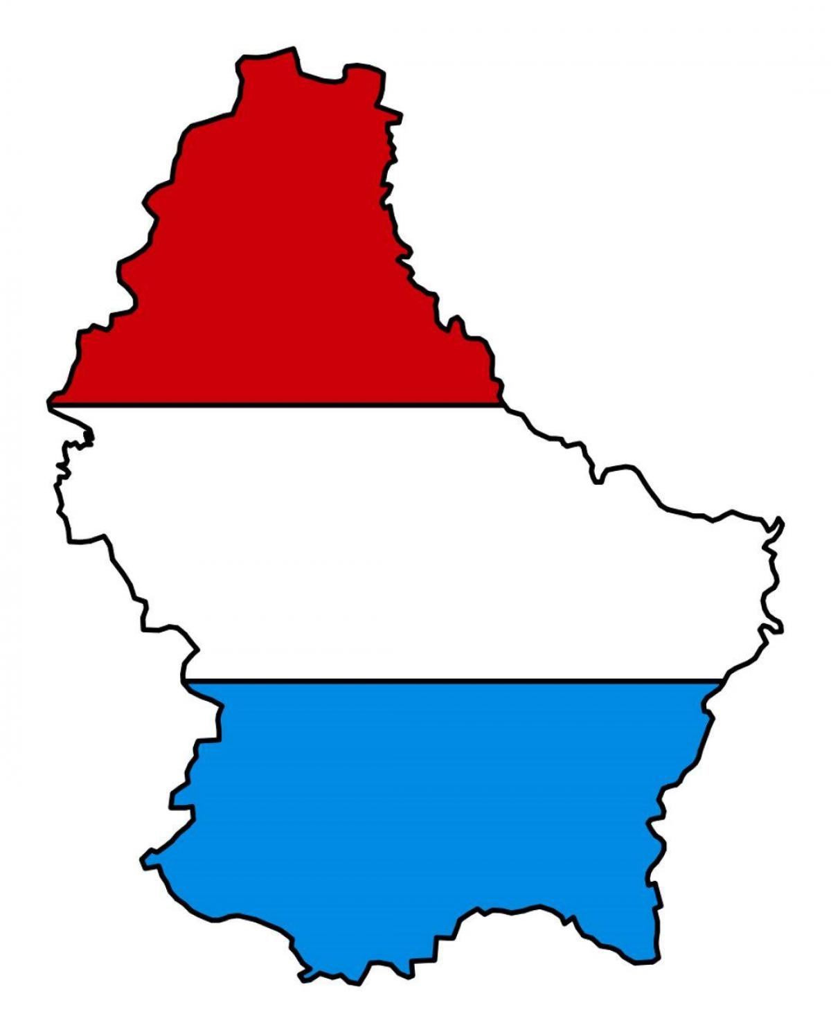 kartta Luxemburgin lippu 