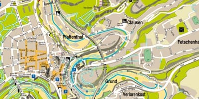 Kartta Luxemburgin kadulla
