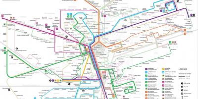 Kartta Luxemburgin metro